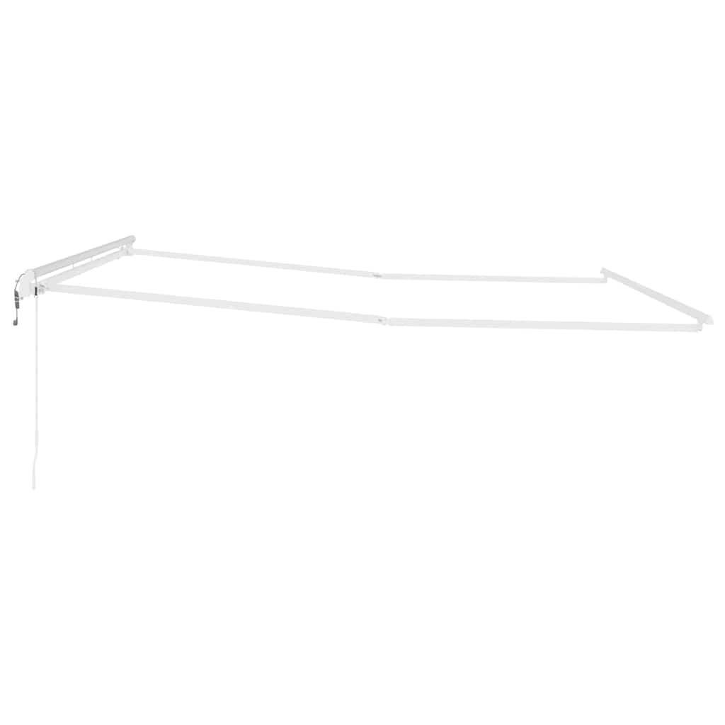 Markise Manual Hvit 4 × 3,5 m Metall
