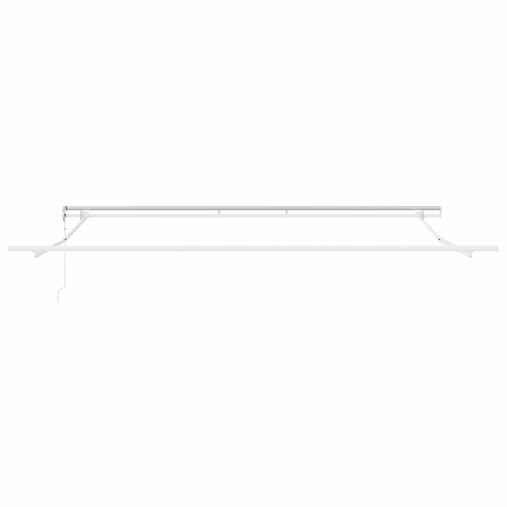 Markise Manual Hvit 5 × 3,5 m Metall