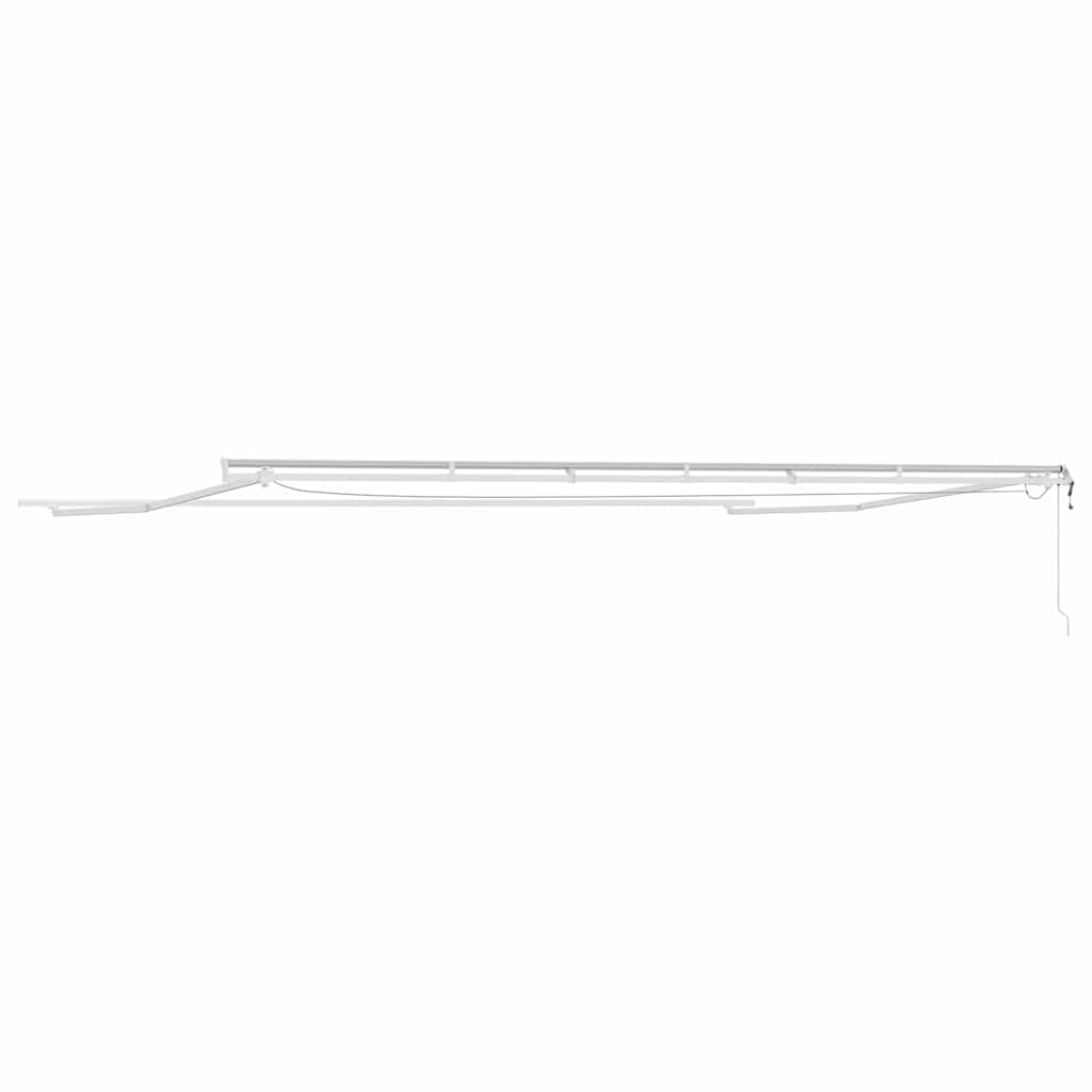 Markise med Manual Hvit 6 x 3 m Metall