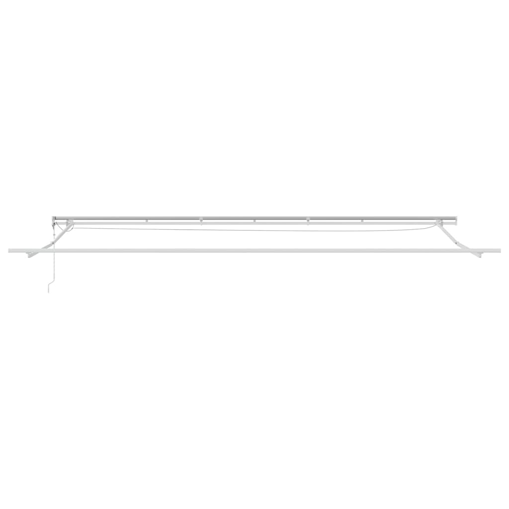 Markise med Manual Hvit 6 x 3 m Metall