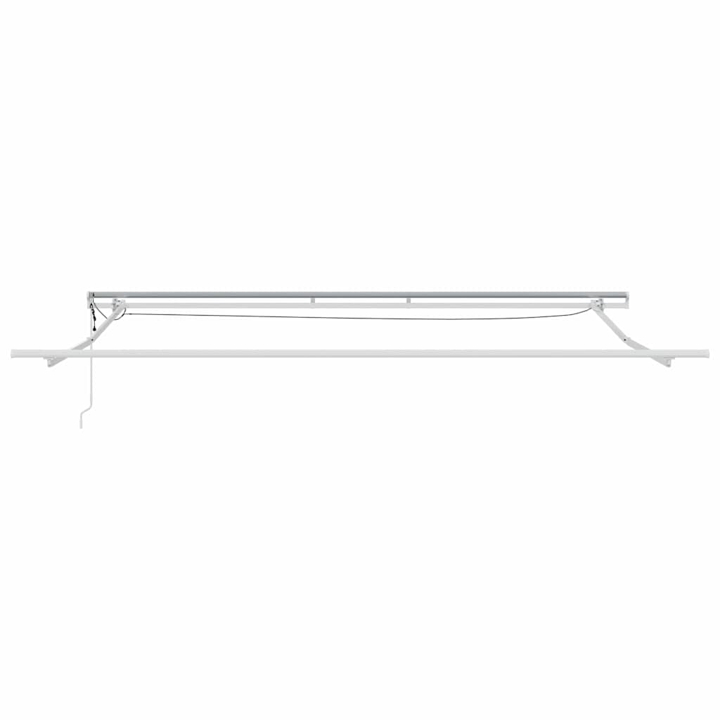 Markise med Manual Hvit 4,5 × 3,5 m Metall