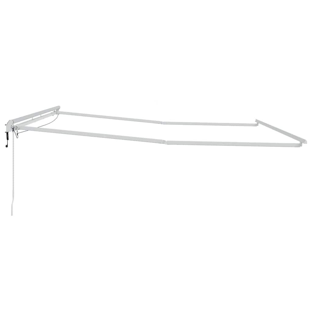 Markise med Manual Hvit 4,5 × 3,5 m Metall