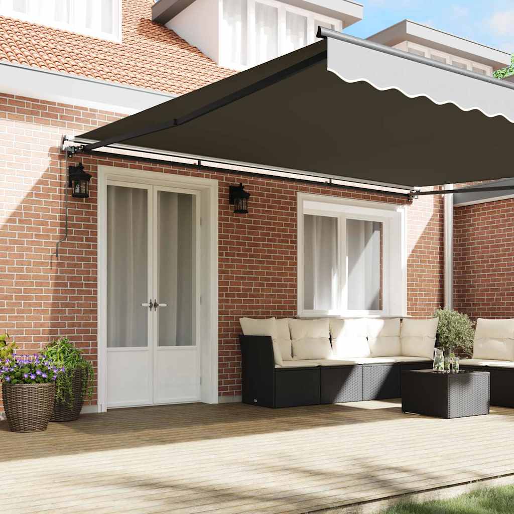 Markise Manual Antrasitt 5 × 3,5 m Metall