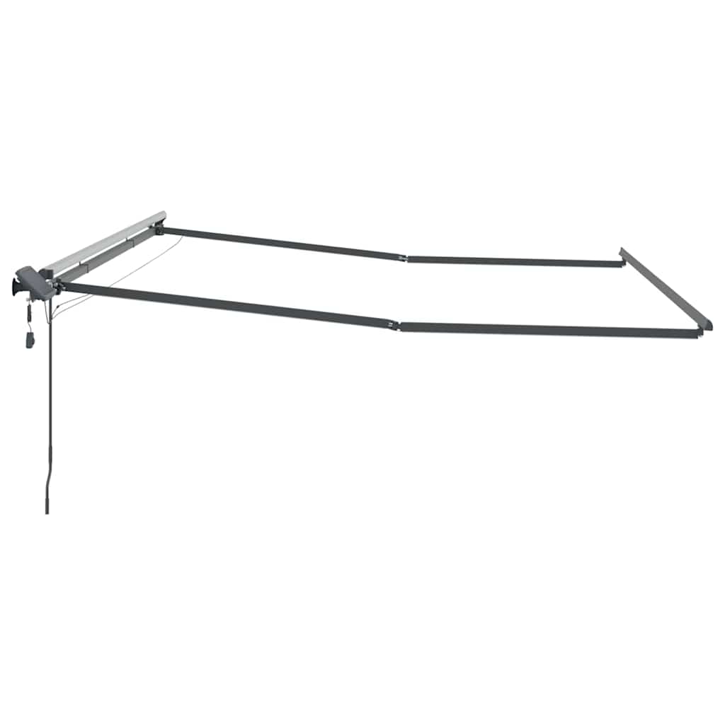 Markise med Manual Antrasitt 4 × 3 m Metall