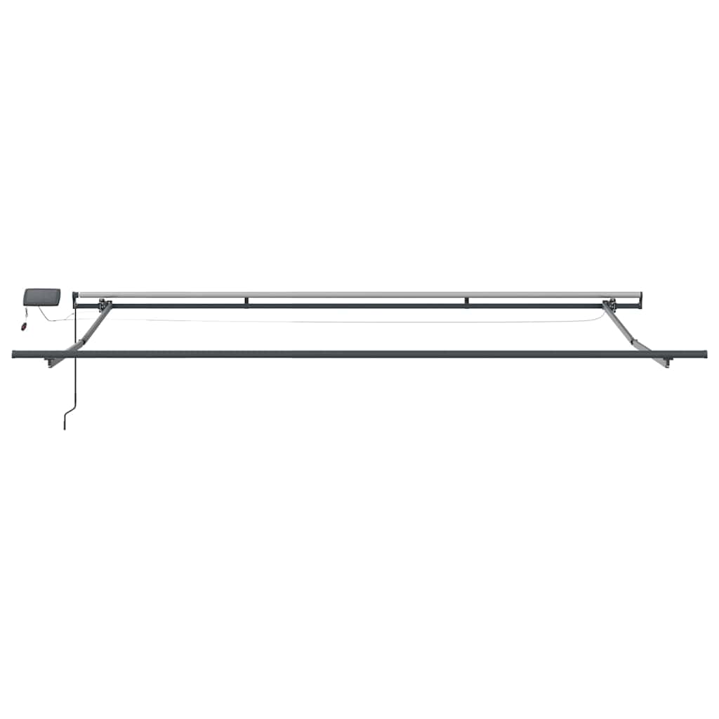 Markise med Manual Antrasitt 5 x 3 m Metall