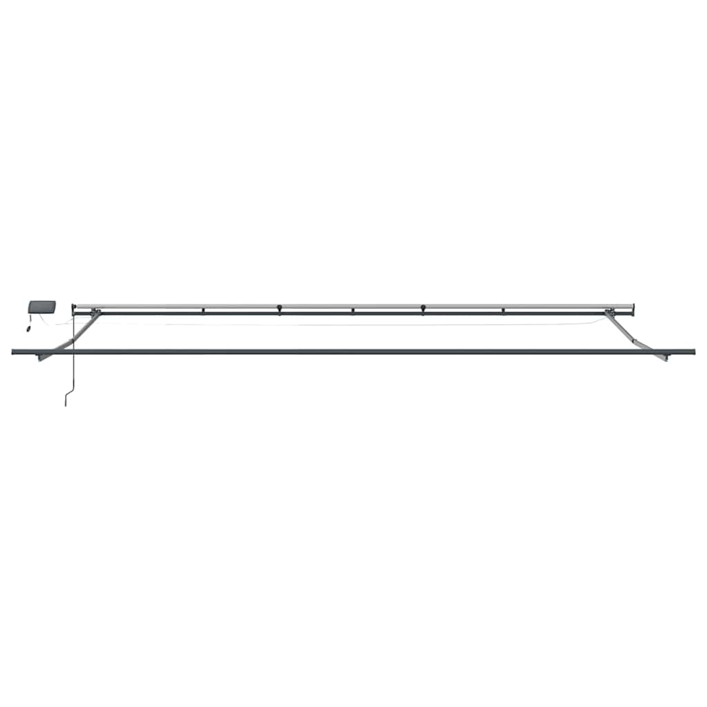 Markise med Manual Antrasitt 6 x 3 m Metall