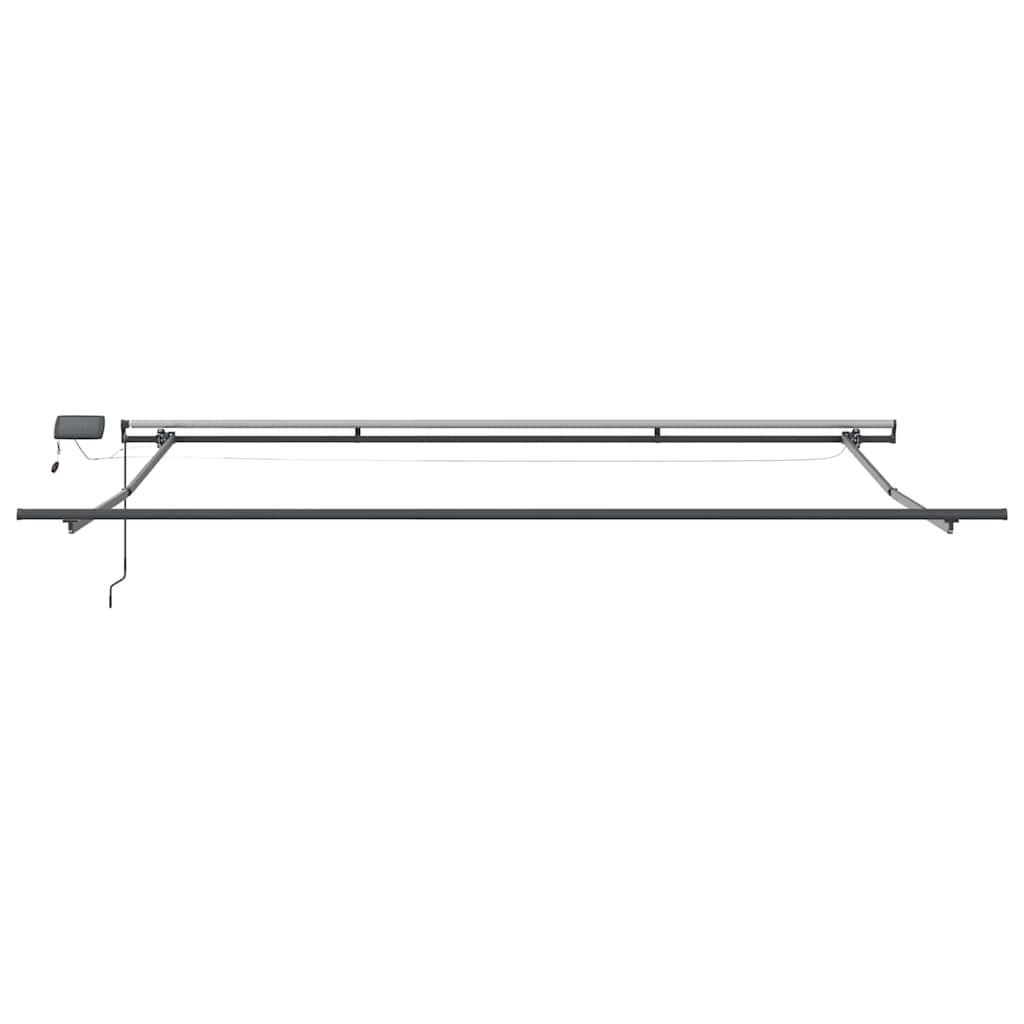 Markise med Manual Antrasitt 4 × 3,5 m Metall