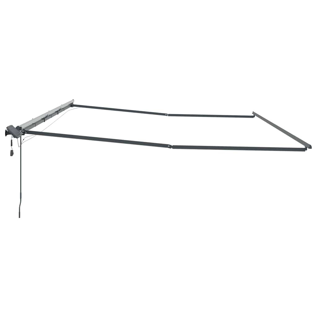 Markise med Manual Antrasitt 6 × 3,5 m Metall