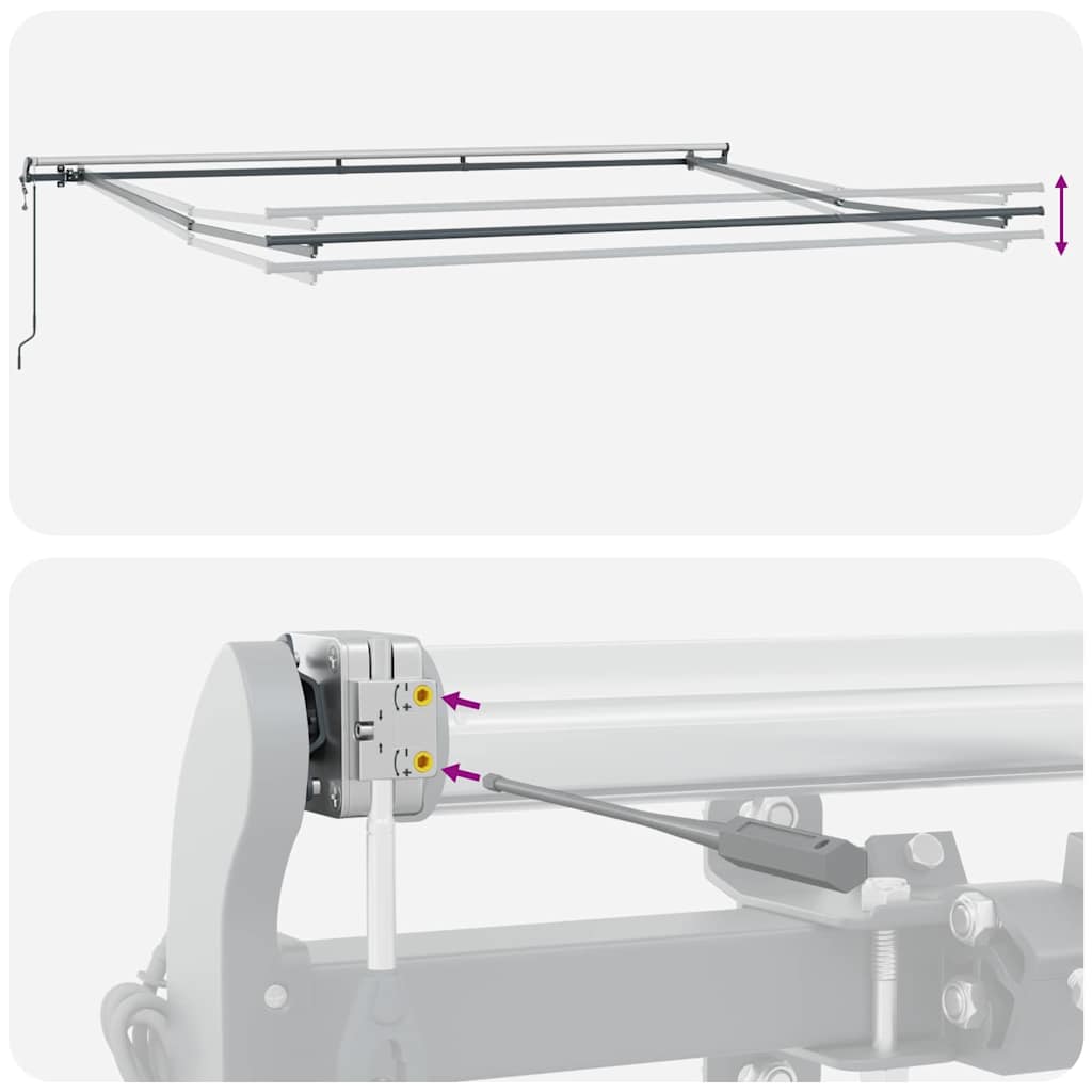 Markise Manual Antrasitt 4,5 × 3 m Metall