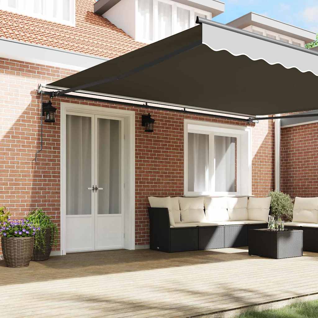 Markise Manual Antrasitt 4,5 × 3,5 m Metall