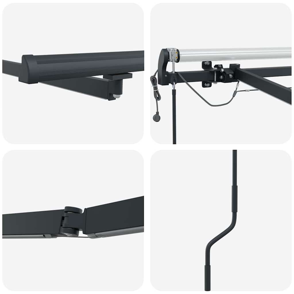 Markise med Manual Antrasitt 4,5 × 3 m Metall