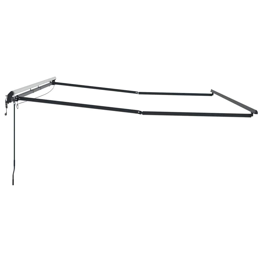 Markise med Manual Antrasitt 5 x 3 m Metall