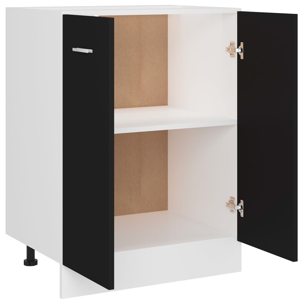 Bunnskap svart 60x46x81,5 cm konstruert tre