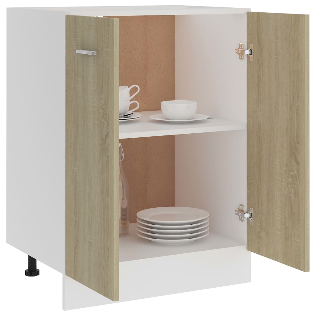 Bunnskap sonoma eik 60x46x81,5 cm konstruert tre