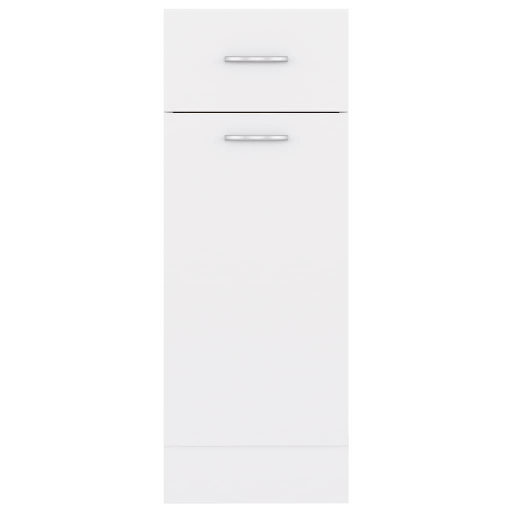 Bunnskap med skuff hvit 30x46x81,5 cm konstruert tre