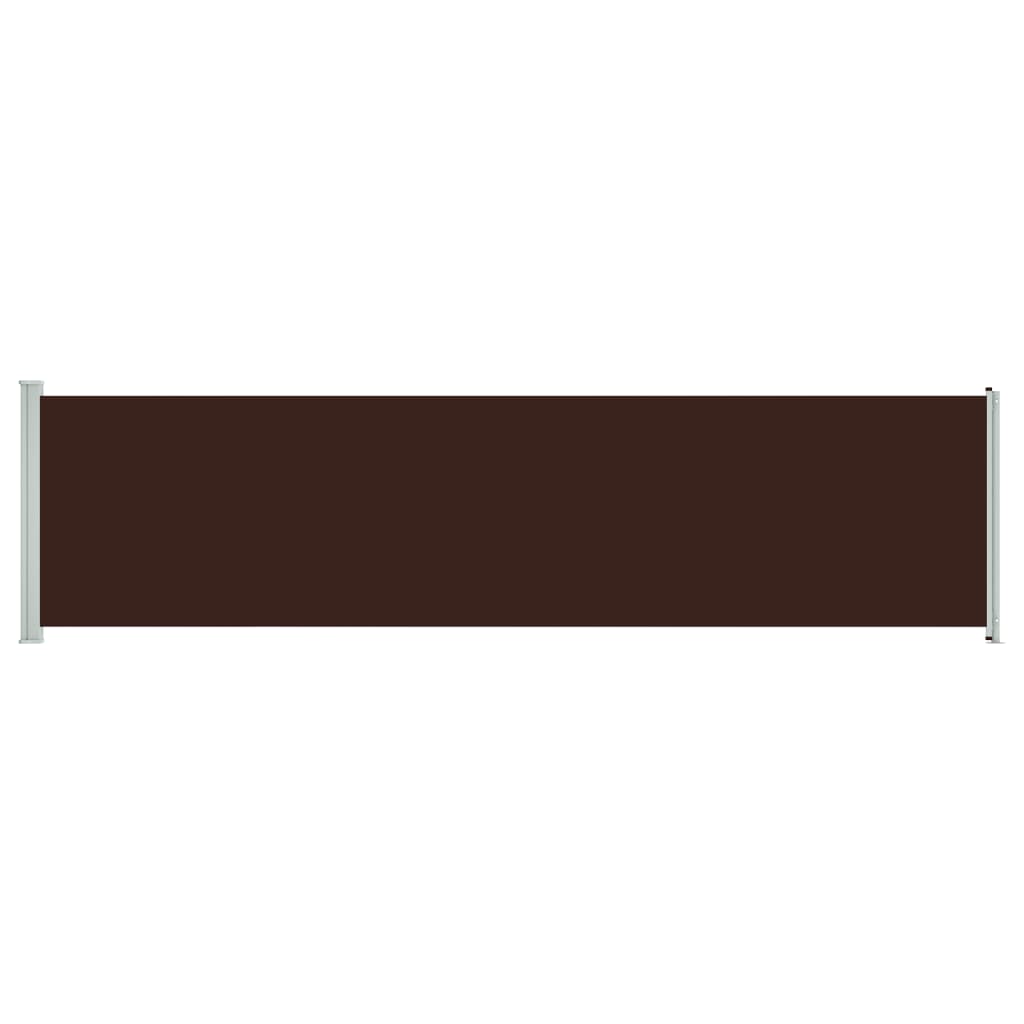 Uttrekkbar sidemarkise 600x160 cm brun