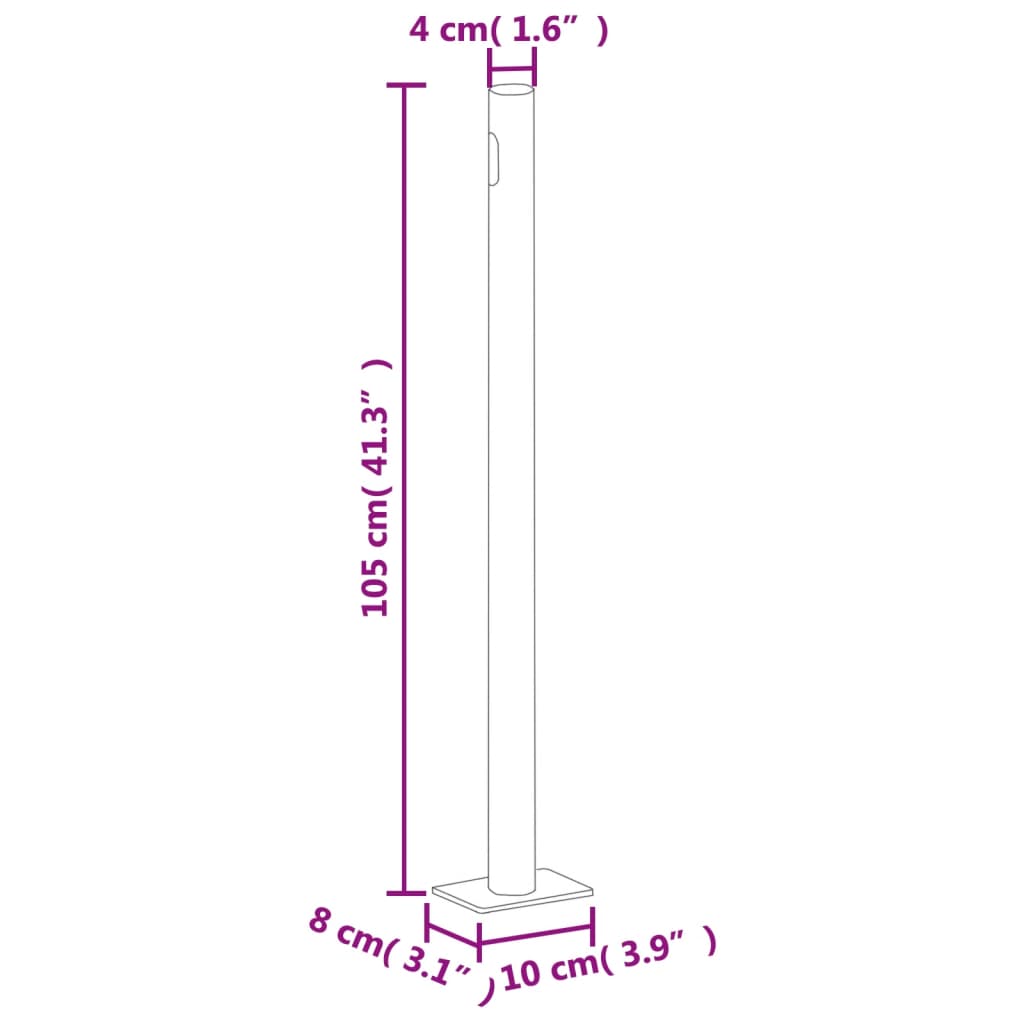 Uttrekkbar sidemarkise 170x1200 cm blå