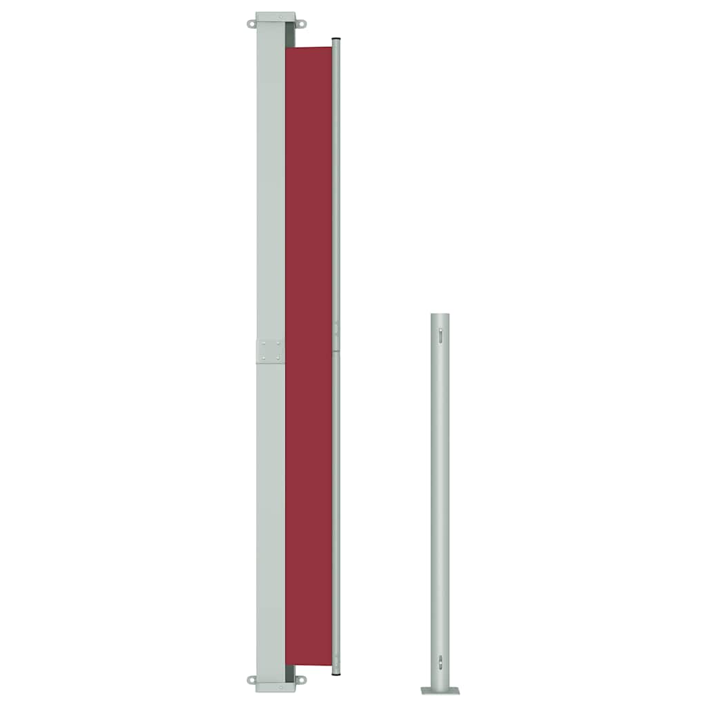 Uttrekkbar sidemarkise 180x300 cm rød