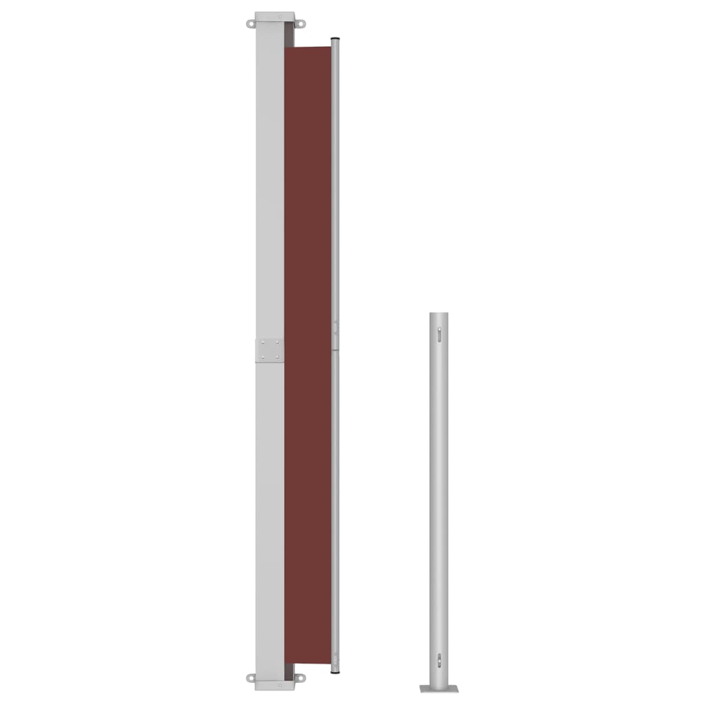 Uttrekkbar sidemarkise 200x500 cm brun