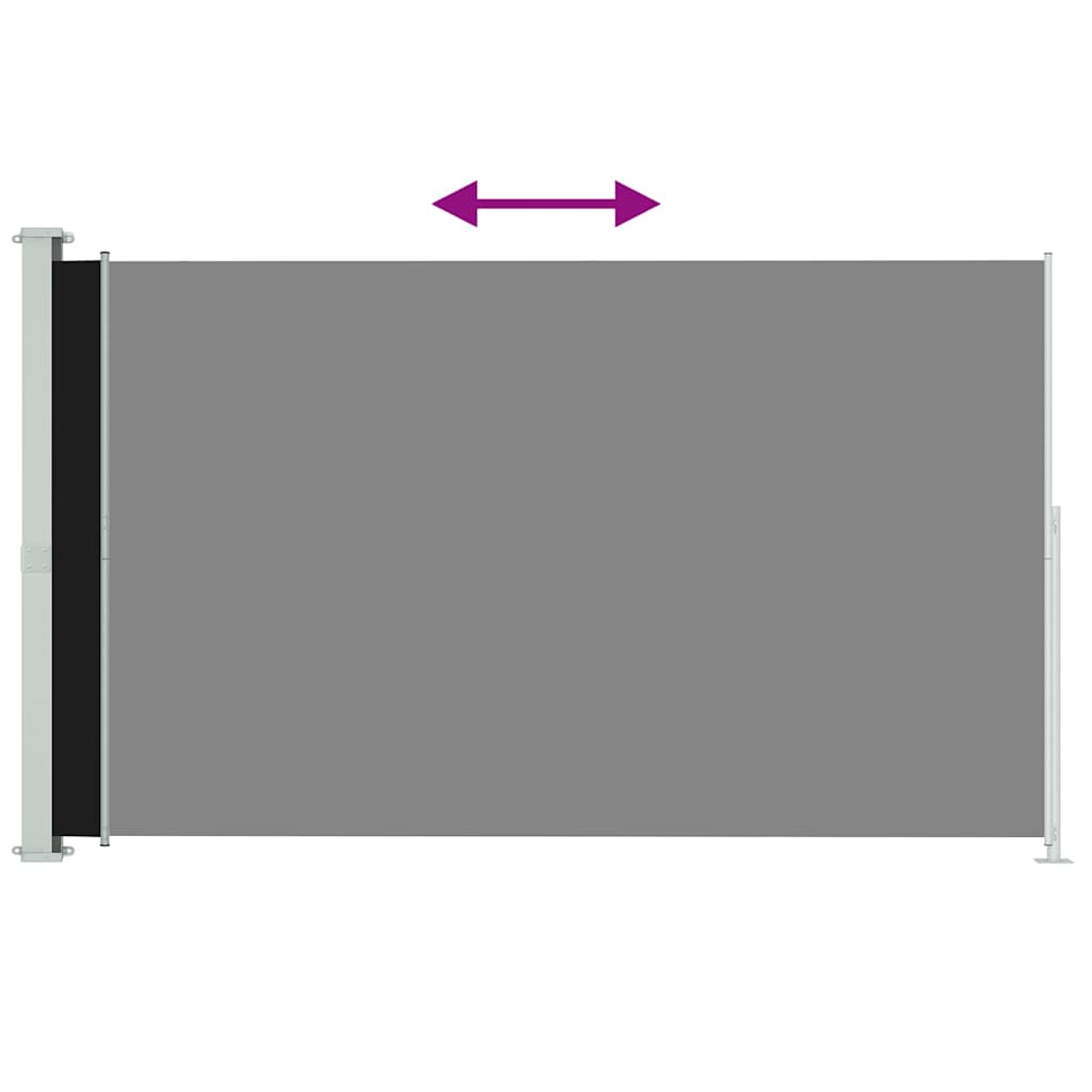 Uttrekkbar sidemarkise 220x300 cm svart