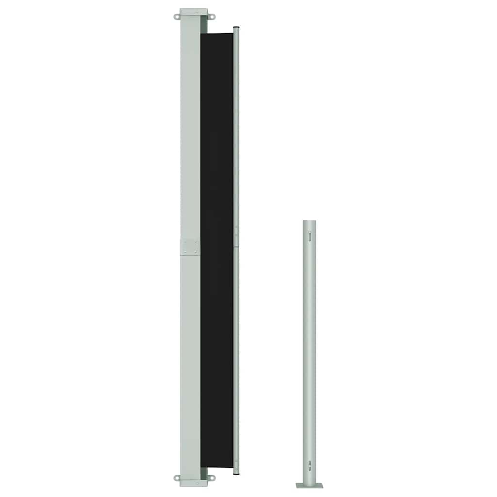 Uttrekkbar sidemarkise 220x300 cm svart