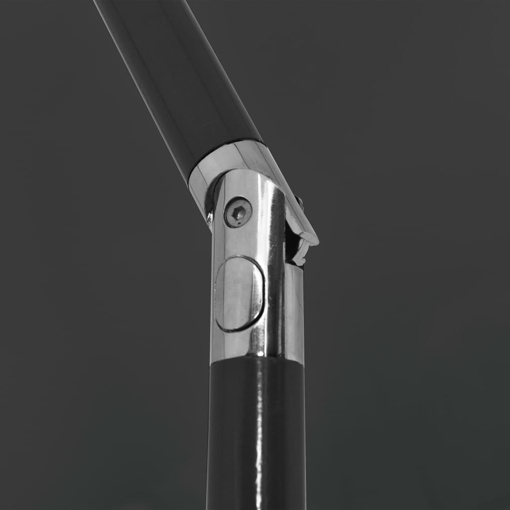 Strandparasoll antrasitt 200x125 cm