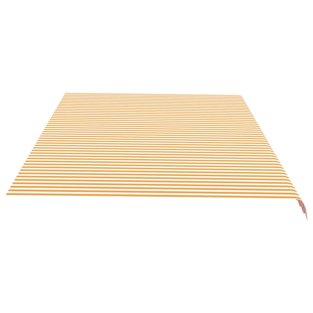 Erstatningsduk for markise gul og hvit 6x3,5 m