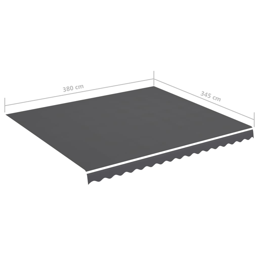 Erstatningsduk for markise antrasitt 4x3,5 m
