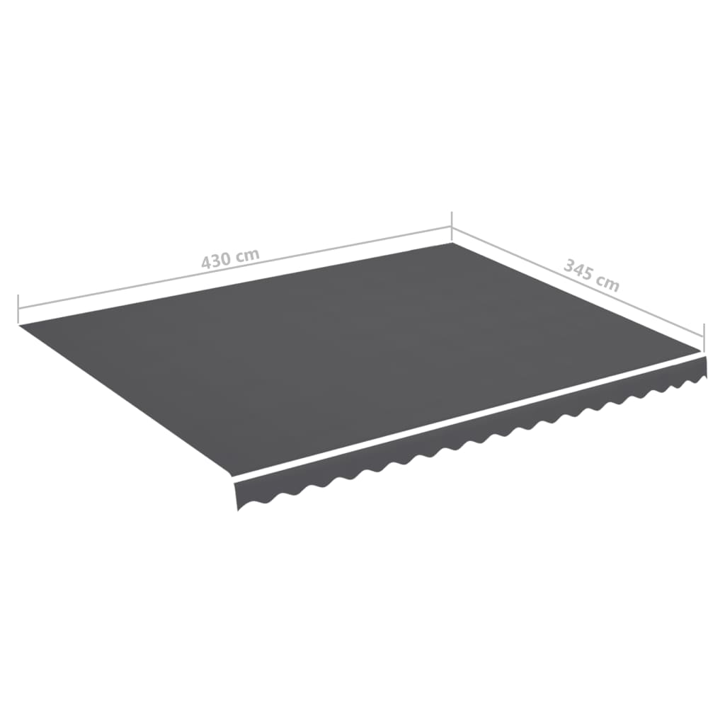 Erstatningsduk for markise antrasitt 4,5x3,5 m