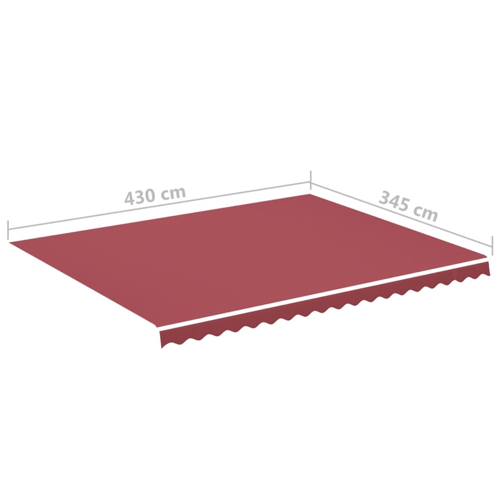 Erstatningsduk for markise burgunder 4,5x3,5 m