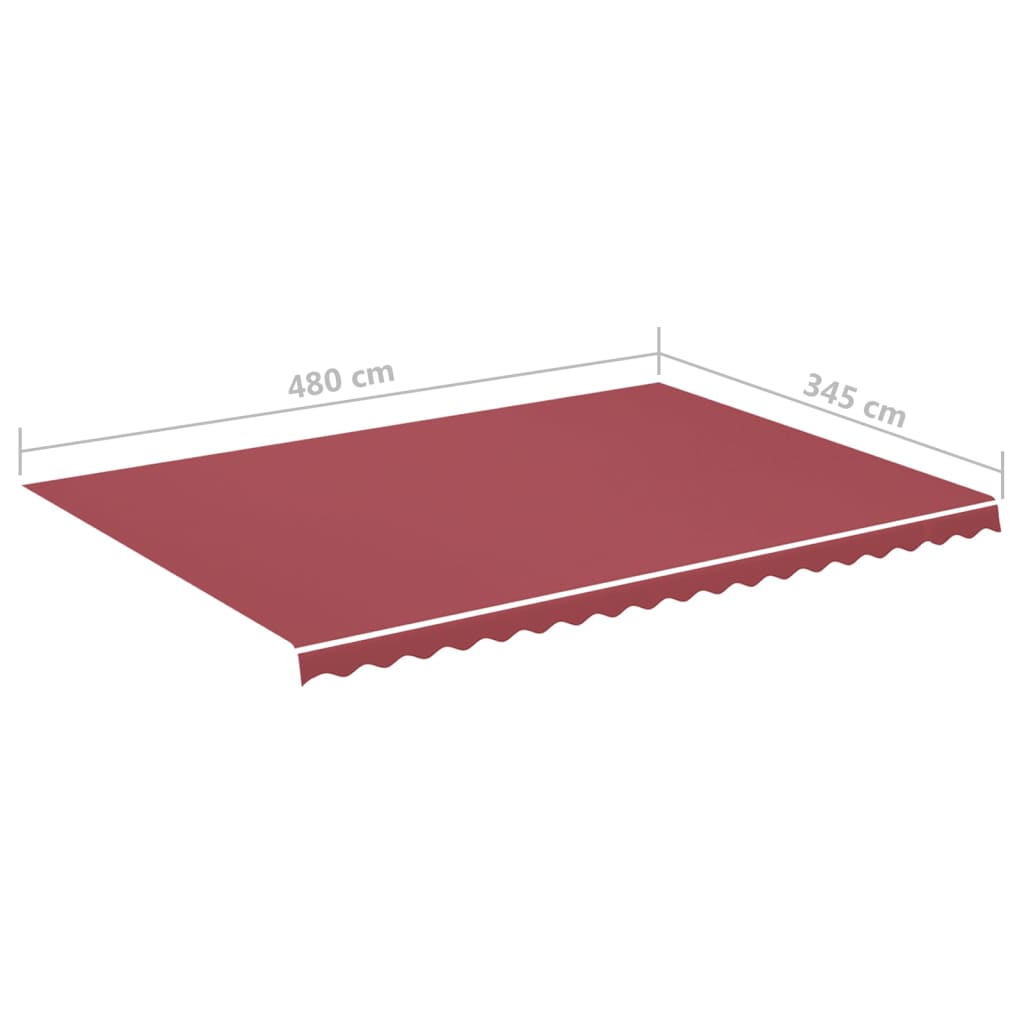 Erstatningsduk for markise burgunder 5x3,5 m