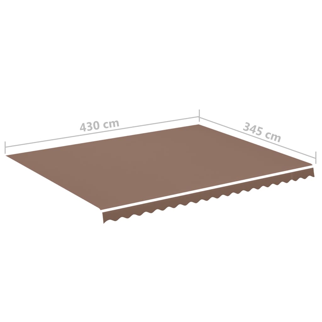 Erstatningsduk for markise brun 4,5x3,5 m