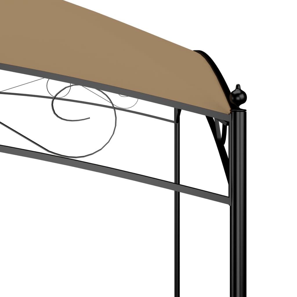 Paviljong 3x3x2,65 m gråbrun 180 g/m²