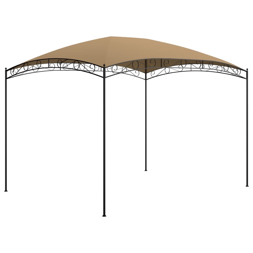 Paviljong 3x4x2,65 m gråbrun 180 g/m²