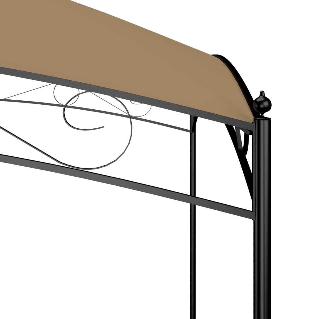 Paviljong 3x4x2,65 m gråbrun 180 g/m²