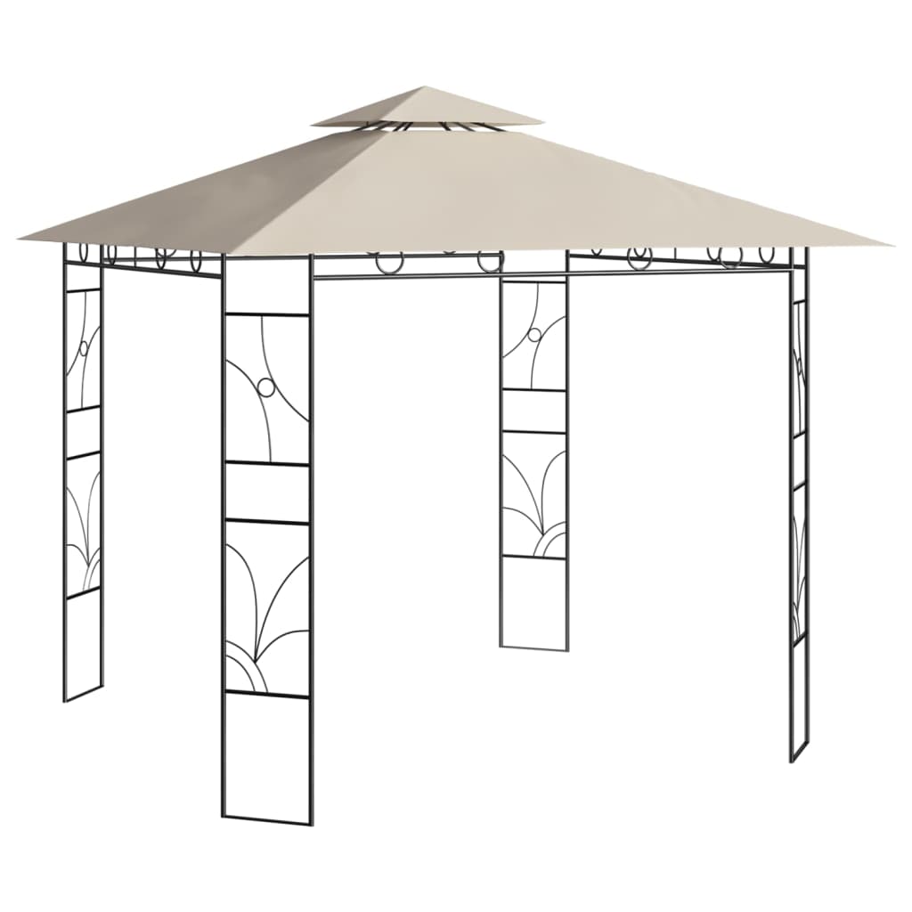 Paviljong 3x3x2,7 m kremhvit 160 g/m²