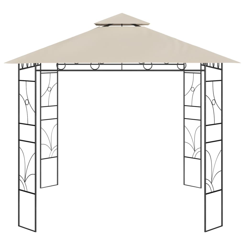 Paviljong 3x3x2,7 m kremhvit 160 g/m²