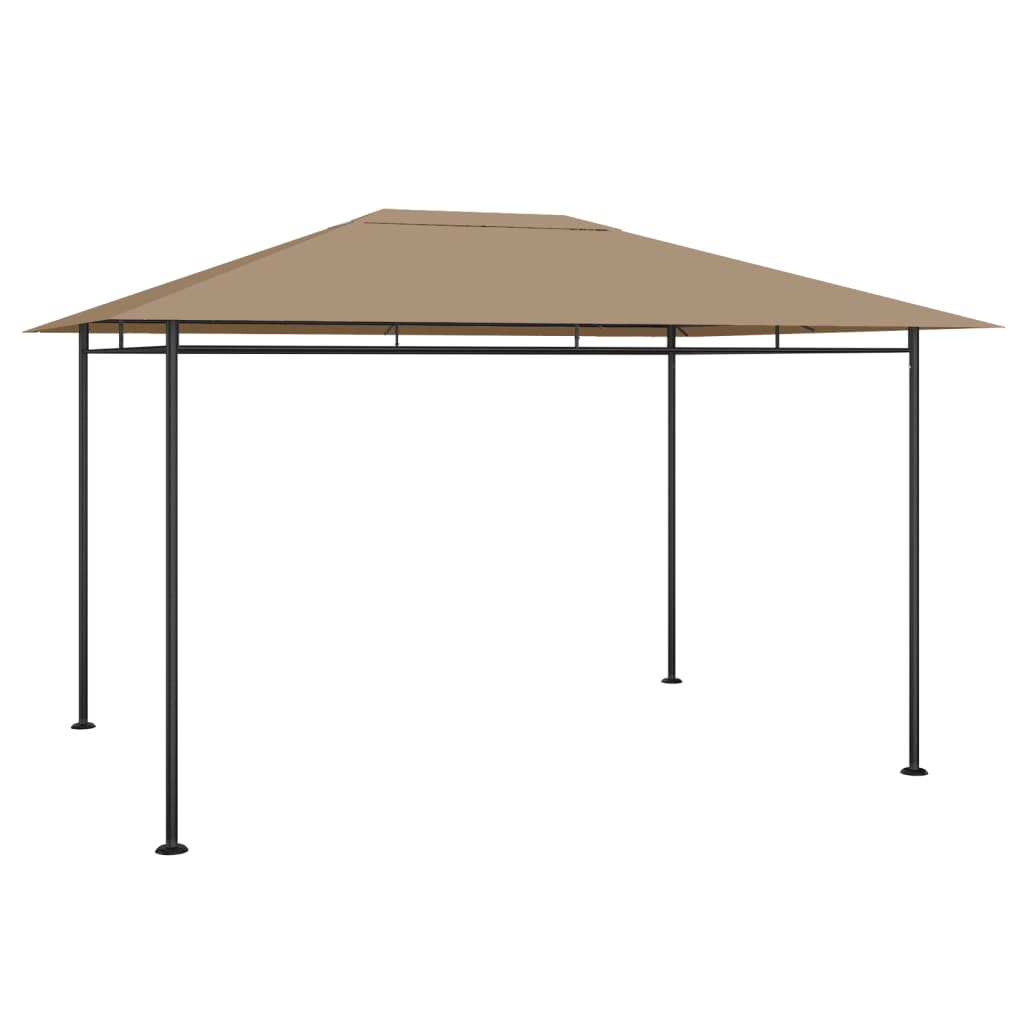 Paviljong 384x281x270 cm gråbrun 180 g/m²