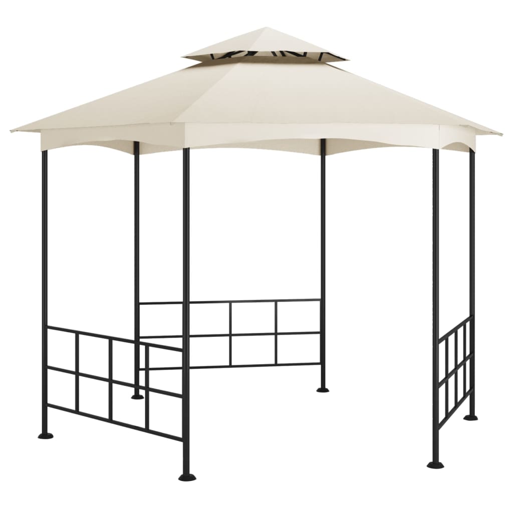 Paviljong med sidevegger 3,1x2,7 m kremhvit