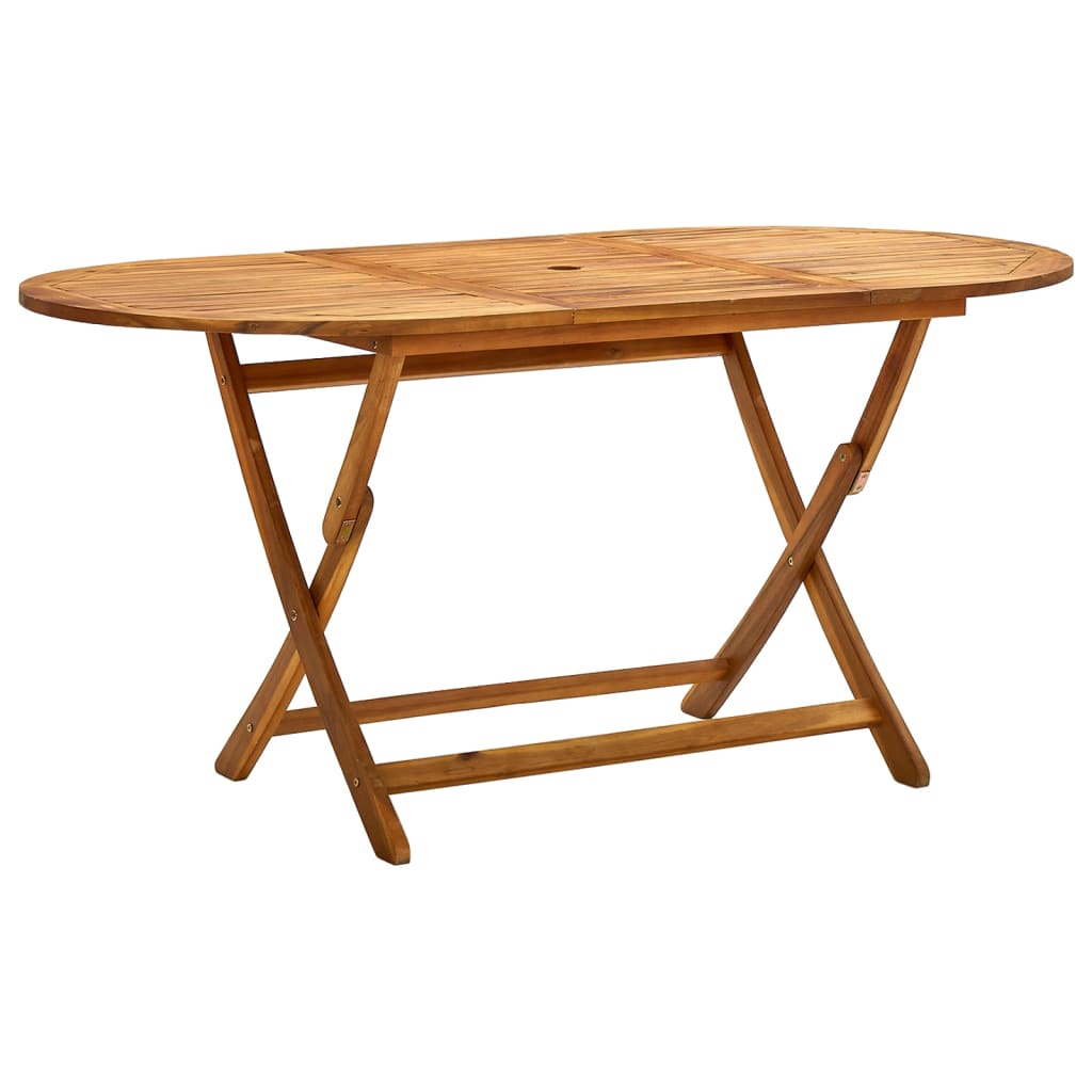 Sammenleggbart hagebord 160x85x75 cm heltre akasie