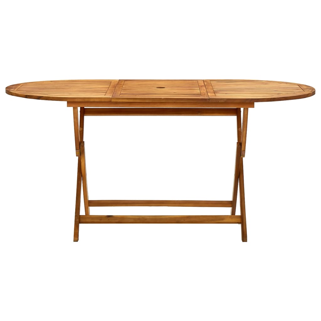 Sammenleggbart hagebord 160x85x75 cm heltre akasie