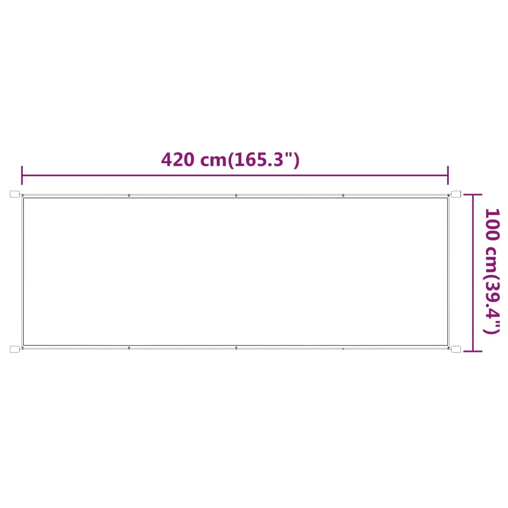 Vertikal markise lysegrønn 60x600 cm oxfordstoff