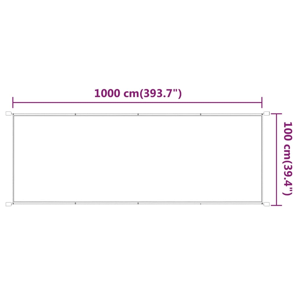 Vertikal markise lysegrønn 100x1000 cm oxfordstoff