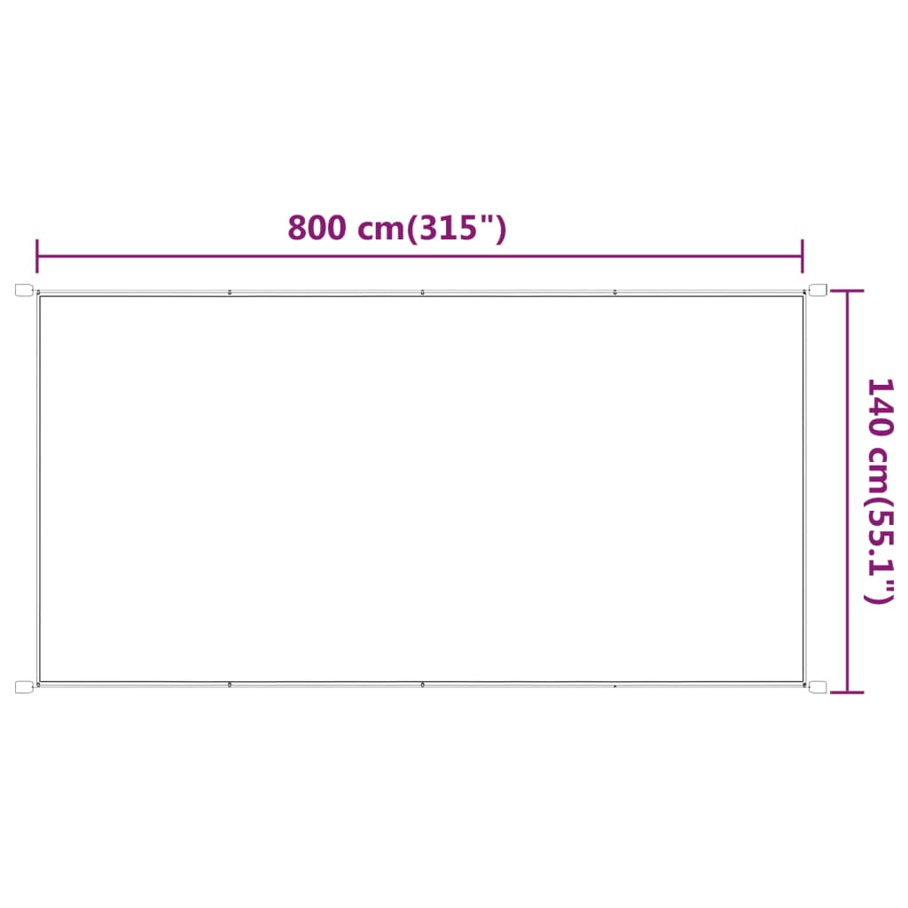 Vertikal markise lysegrønn 140x800 cm oxford stoff