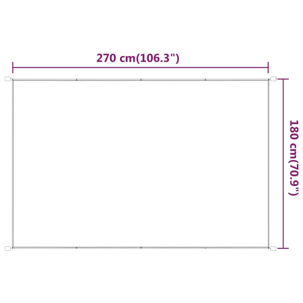Vertikal markise lysegrønn 180x270 cm oxfordstoff