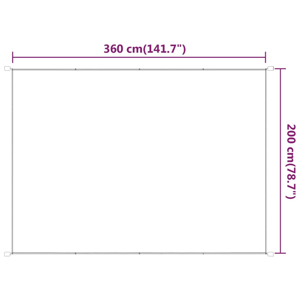 Vertikal markise lysegrønn 200x360 cm oxfordstoff