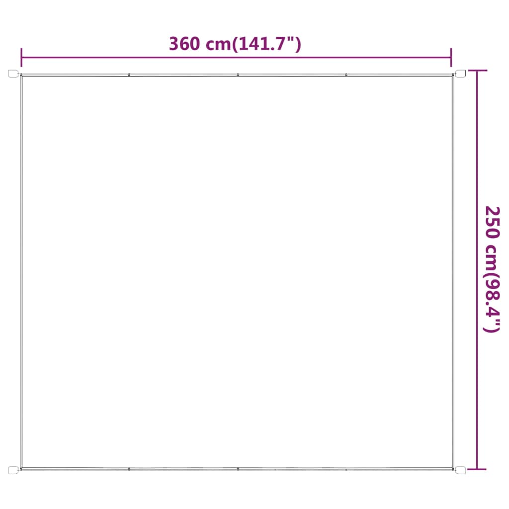 Vertikal markise lysegrønn 250x360 cm oxfordstoff