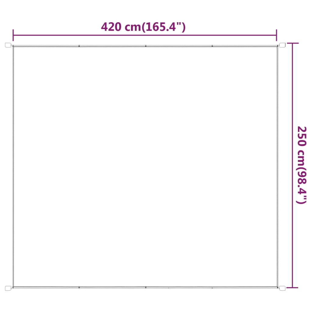 Vertikal markise lysegrønn 250x420 cm oxford stoff