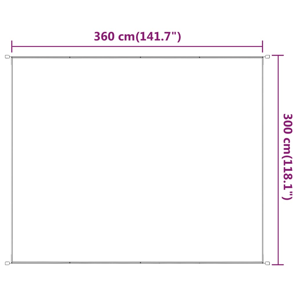 Vertikal markise lysegrønn 300x360 cm oxfordstoff