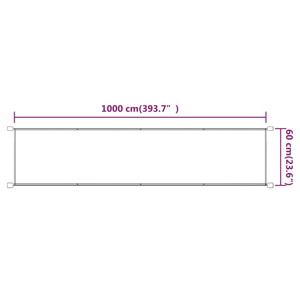 Vertikal markise terrakotta 60x1000 cm oxfordstoff